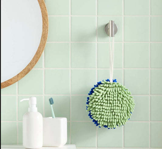 Noodle Round Hand Towel Blue/Green