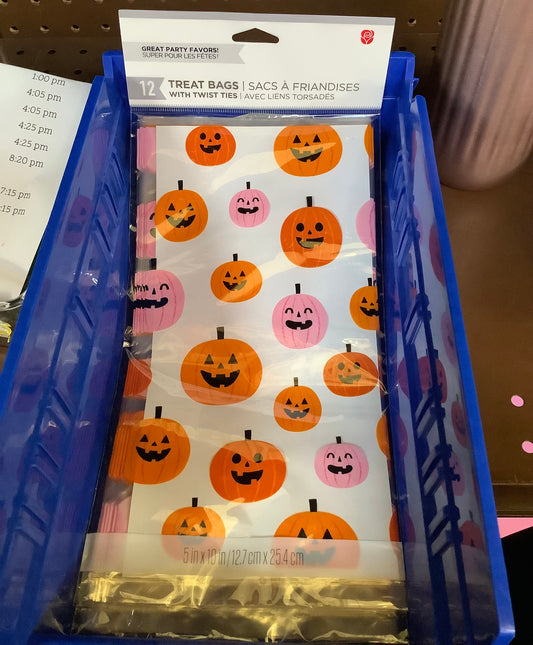 12ct Halloween Treat Bags Jack-O-Lanterns