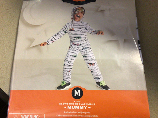 Kids Halloween costume- Mummy - Includes Hooded jumpsuit - Size Medium (3+)