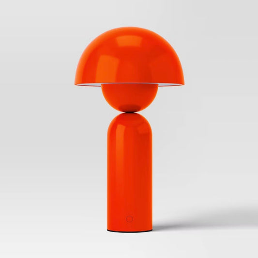 10.25" Rechargeable Cordless Dome Table Lamp with Touch Control Orange - Room Essentials™ - Minor Cosmetic Damage, Missing Packaging (see pictures)