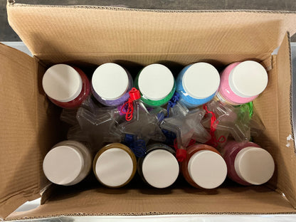 Craft Sand Super Pack - Includes 10 Big Tubes of Colorful Sand & Star Shaped Necklaces
