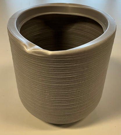 Fluted Outdoor Planter - Gray - 8" - Threshold™ - Minor Shipping Damage (see pictures)