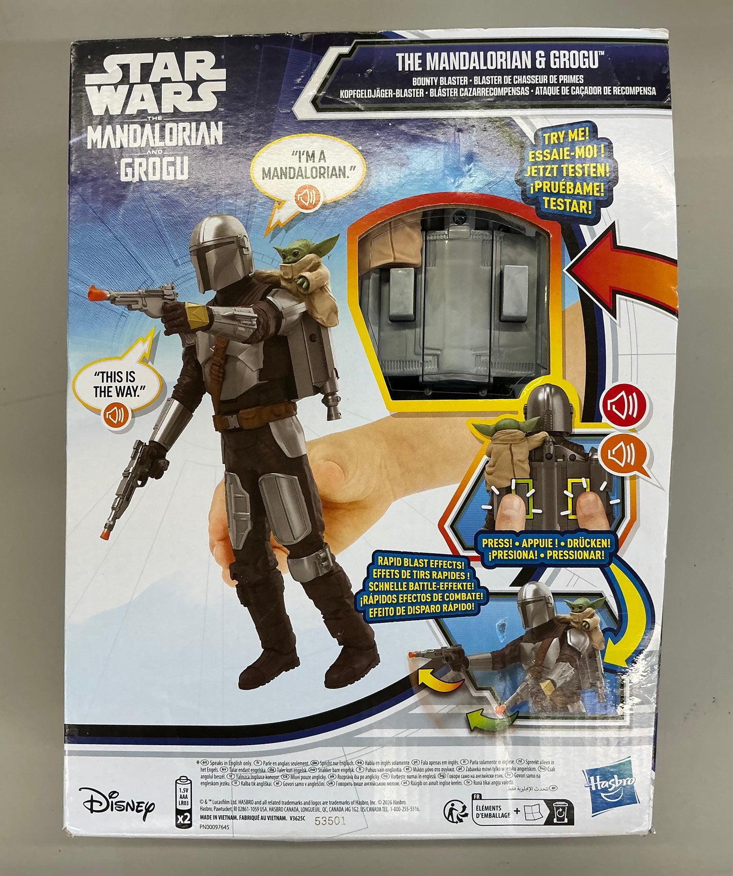 Star Wars The Mandalorian & Grogu Bounty Blaster - DAMAGED BOX (see pictures)