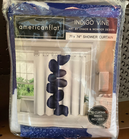 Blue Abstract Design - Indigo Vine by Chaos &
Wonder Design