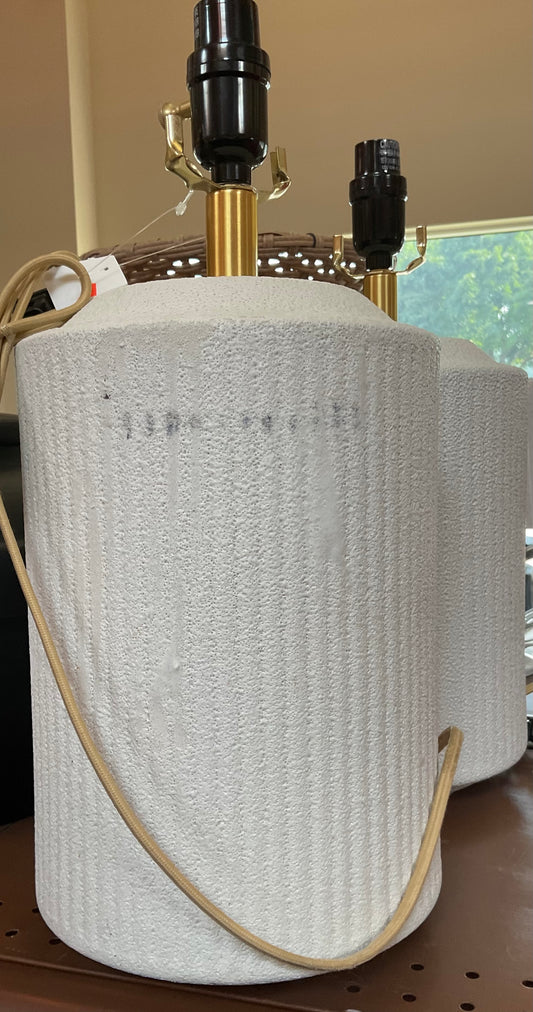 24"x16" Ceramic Assembled Table Lamp White
