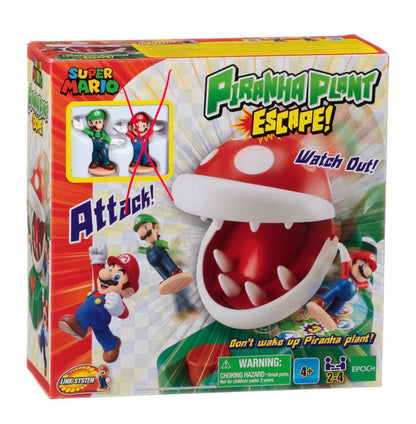 Epoch Games Super Mario Piranha Plant Escape! Game - OPEN BOX - DAMAGED BOX (Missing Mario Figure, See pictures)