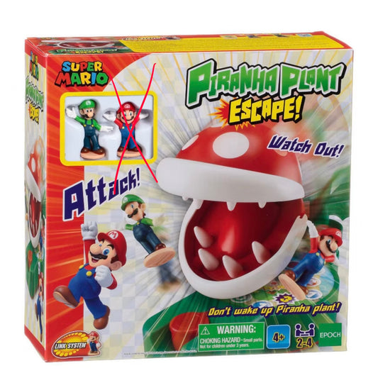 Epoch Games Super Mario Piranha Plant Escape! Game - OPEN BOX - DAMAGED BOX (Missing Mario Figure, See pictures)