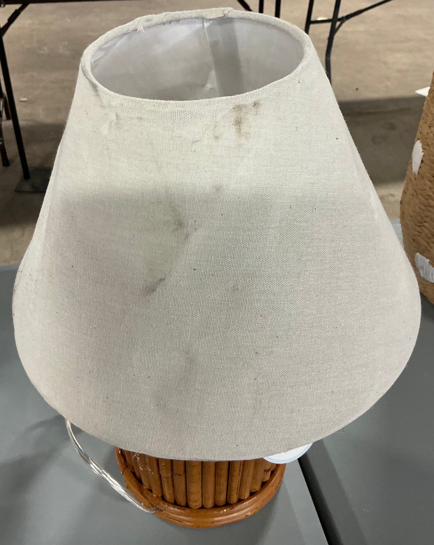 THRIFTY 70 - Woven Table Lamp - Threshold™ designed with Studio McGee - Out of Box - Damage from Shipping (see pictures) - FINAL SALE- NO RETURNS - AS IS- FOR PICKUP ONLY