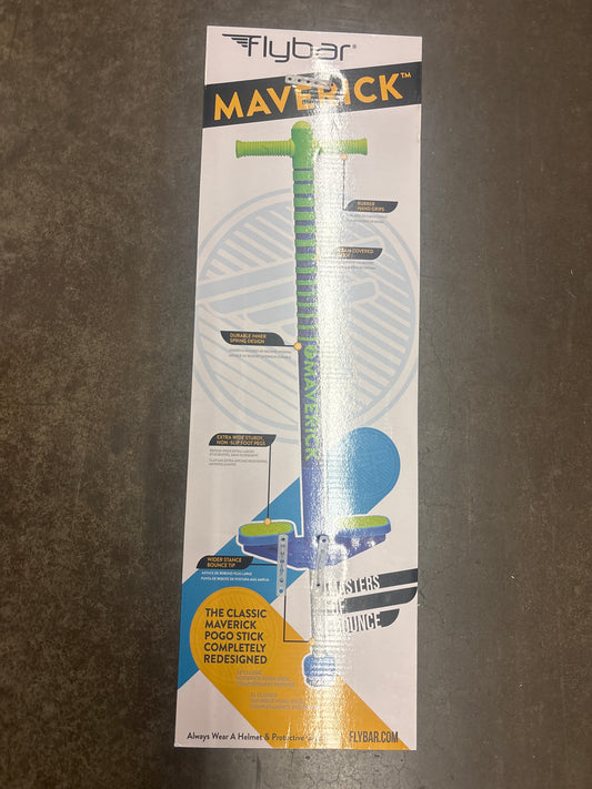 (CLEARANCE) - FINAL SALE - Flybar Maverick Pogo Stick - Green/Blue