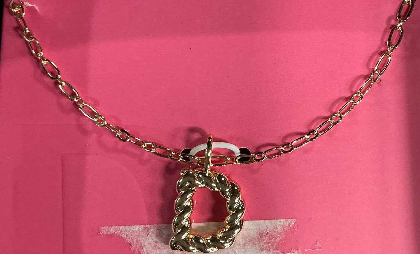 Gold Initial Necklace (AND) - Damaged Packaging (See Pictures)