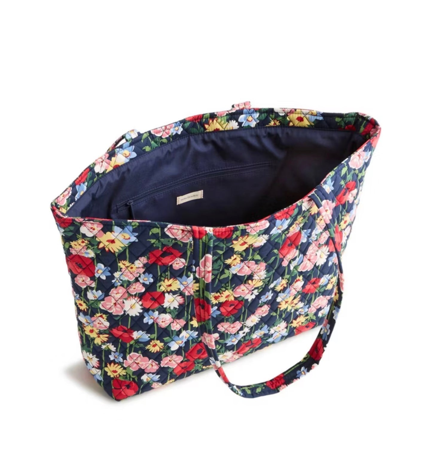 Vera Bradley - East West Tote Bag - Navy Blue/Poppy Meadow