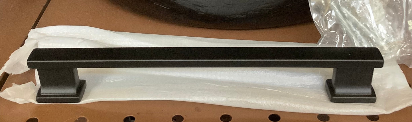 Style Selections 6-5/16-in, 160mm Center to Center Matte Black Square Handle Drawer