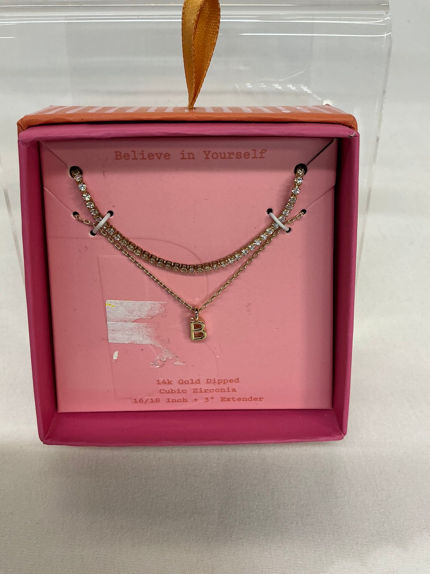 Gold Initial Necklace (AND) - Damaged Packaging (See Pictures)