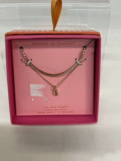 Gold Initial Necklace (AND) - Damaged Packaging (See Pictures)