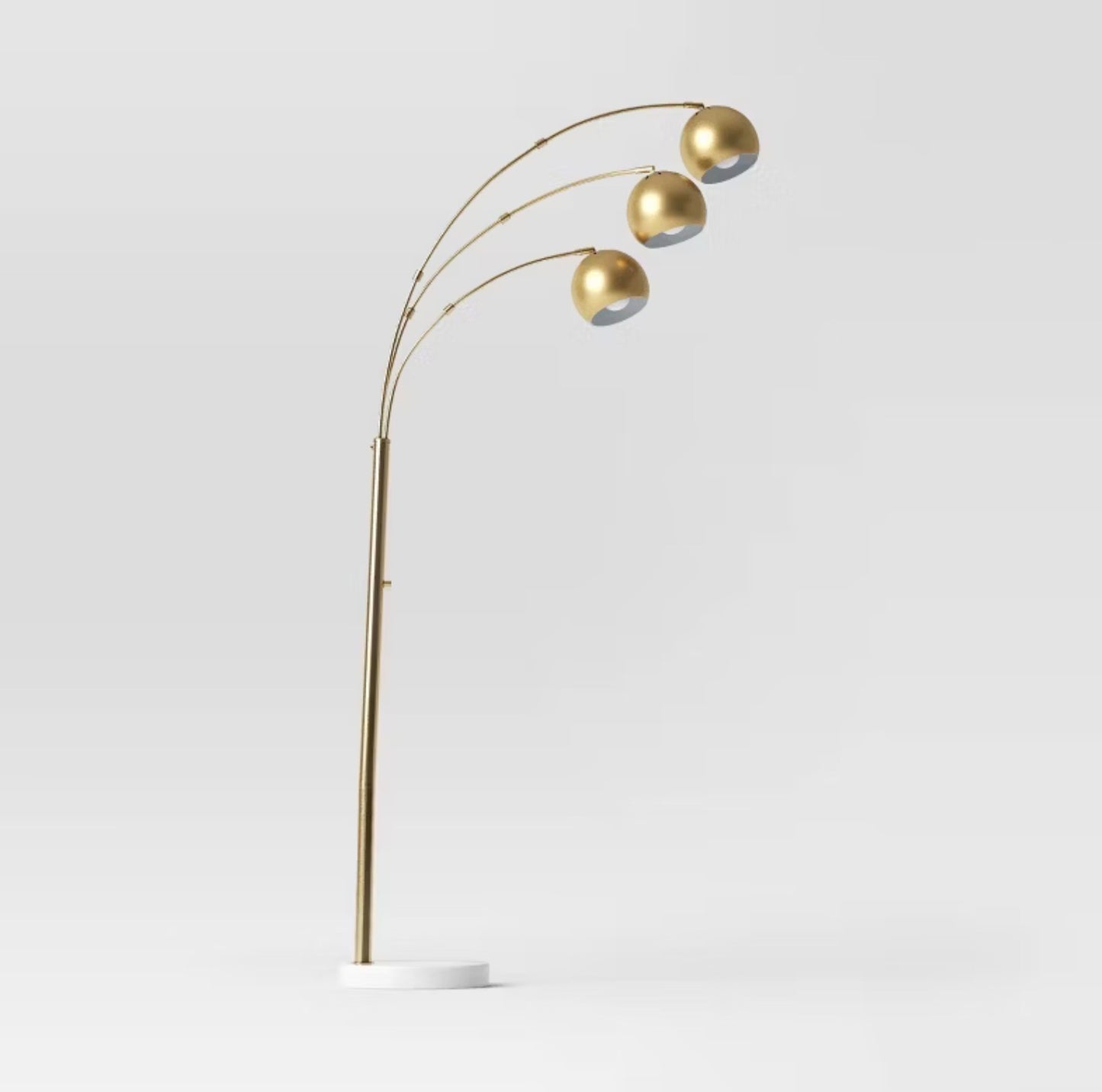 75.5"x29.5" Span 3-Head Metal Globe Floor Lamp - Brass - Out of Box - FOR PICKUP ONLY
