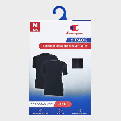 Champion Performance 2pack Compression Shirts - Youth - Black - Open Box (see pictures)