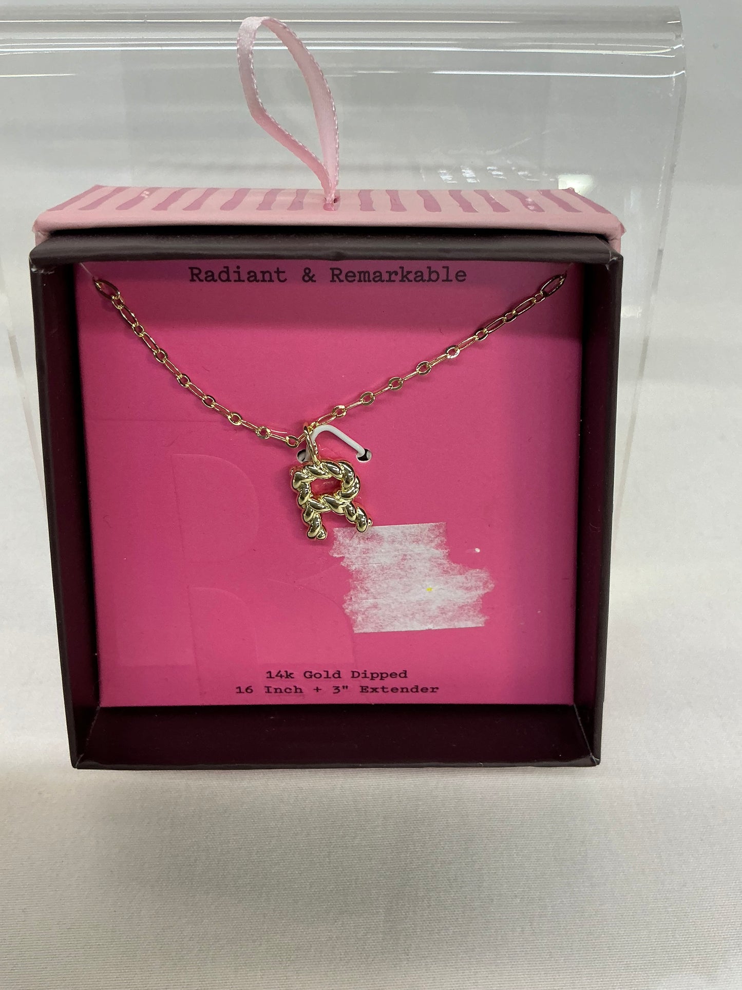 Gold Initial Necklace (AND) - Damaged Packaging (See Pictures)