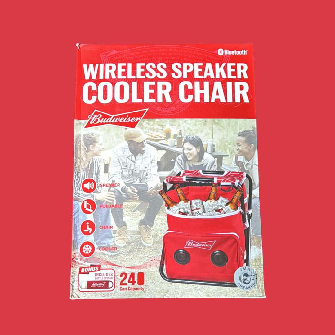 Budweiser Folding Chair Cooler Speaker Combo