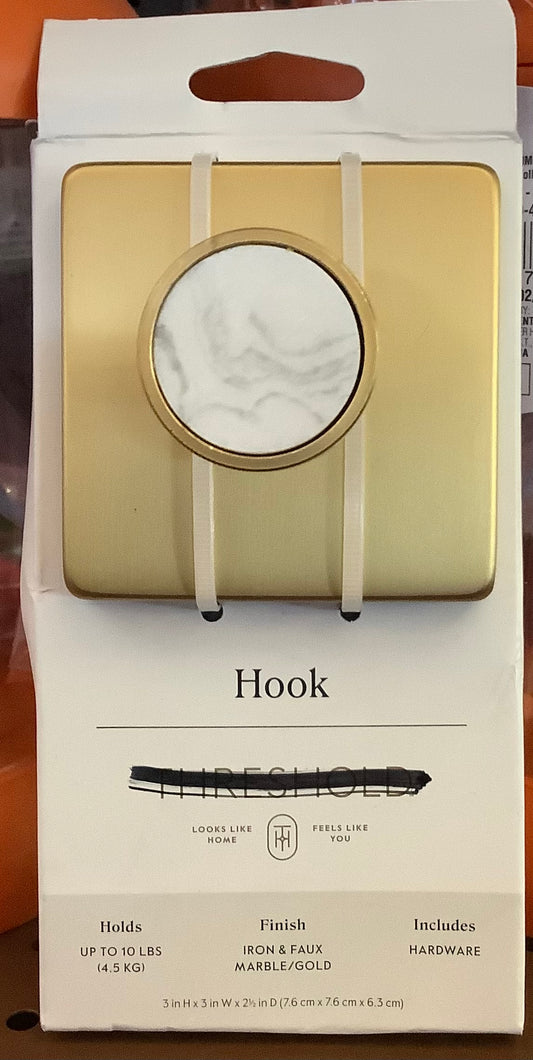 Metal & Faux Marble Hook