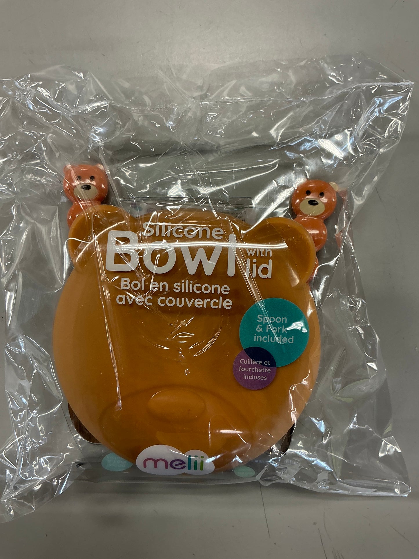 Melii - Silicone Animal Bowls with Lid and Utensils