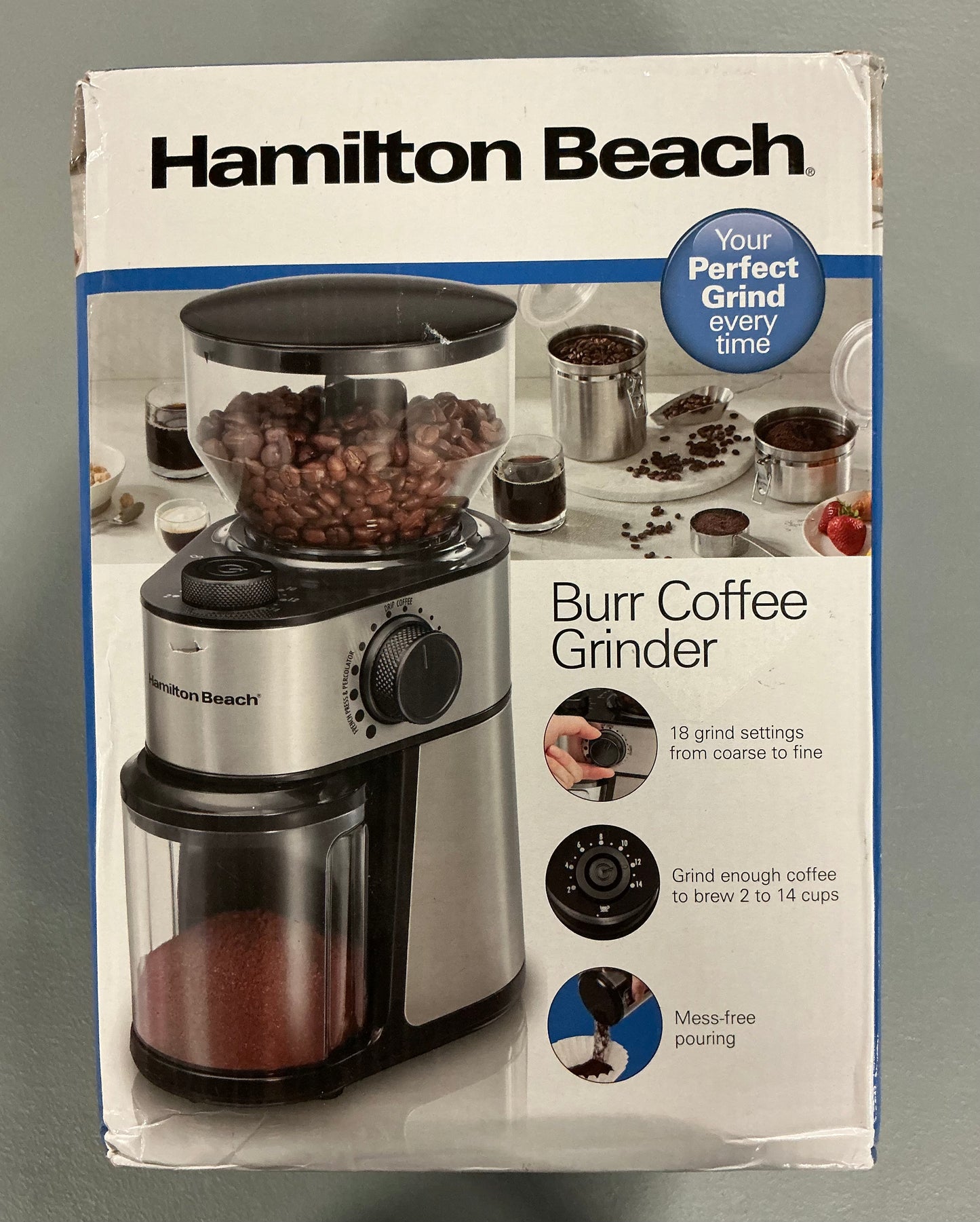 THRIFTY 70 - Hamilton Beach Burr Coffee Grinder - Open Box - USED (See Pictures)- FINAL SALE- NO RETURNS - AS IS