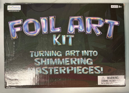 Foil Art Kit - Includes 100 Foam Stickers, 10 Picture Canvases & 100 Colorful Foil Sheets