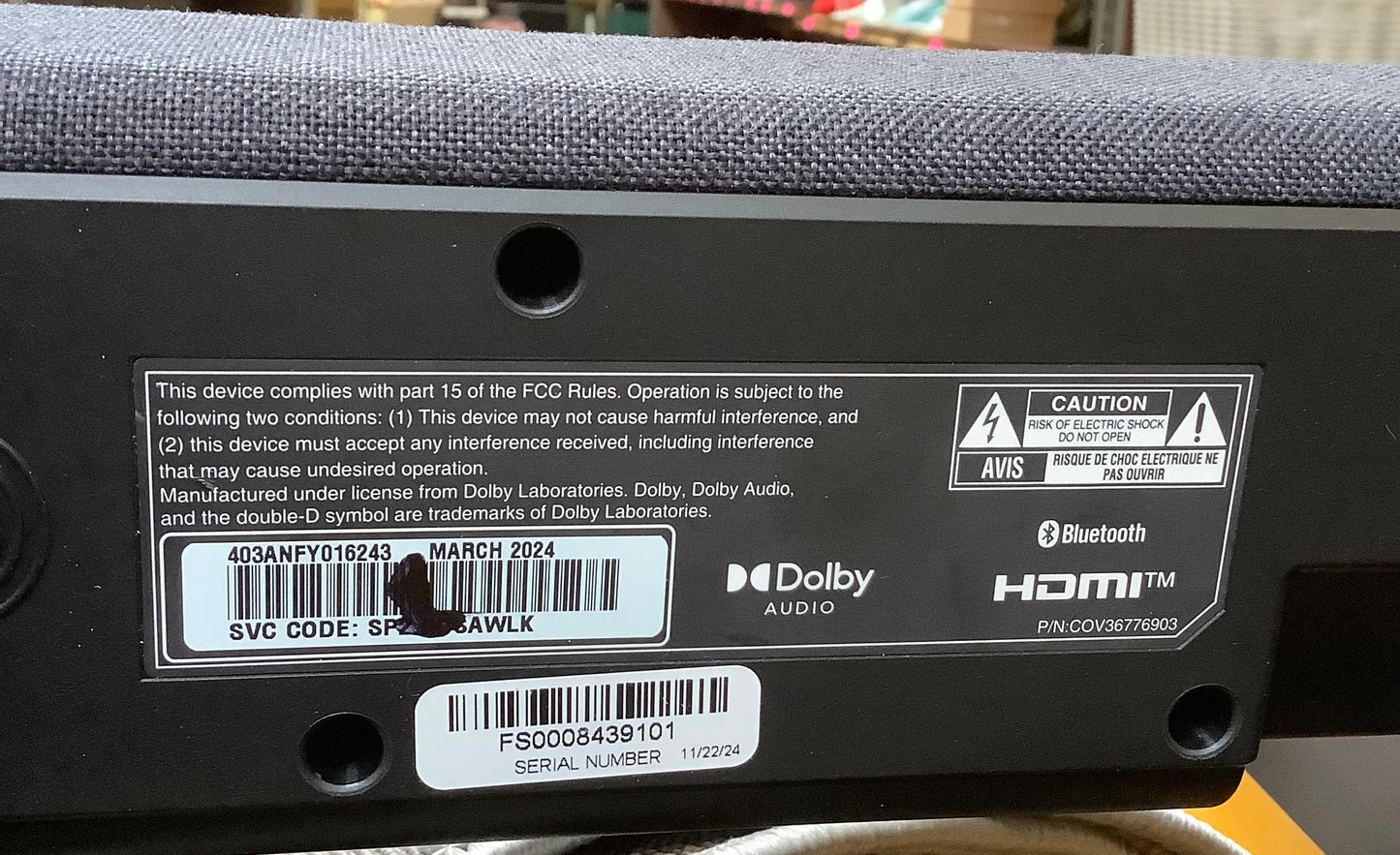 LG SPM2 2.1 Channel Sound Bar with Built-In Subwoofer