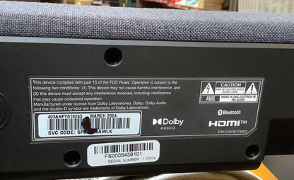 LG SPM2 2.1 Channel Sound Bar with Built-In Subwoofer