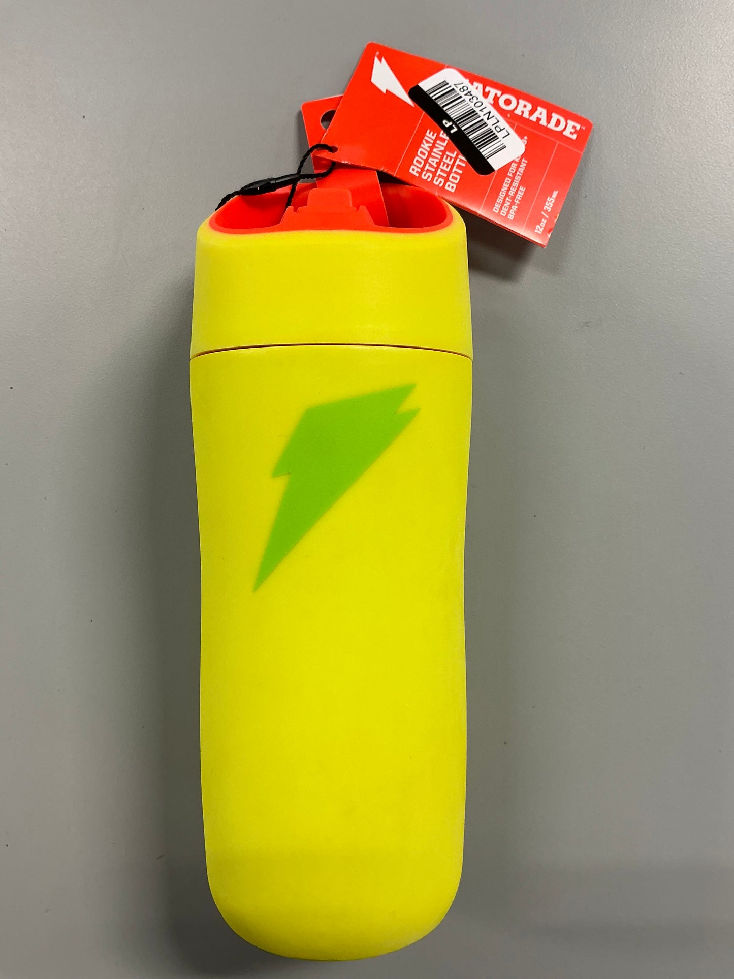 Gatorade - Rookie Stainless Steel Water Bottle - 12 oz, designed for kids - Yellow - Minor Cosmetic Damage - May Be Missing Packaging (see pictures)