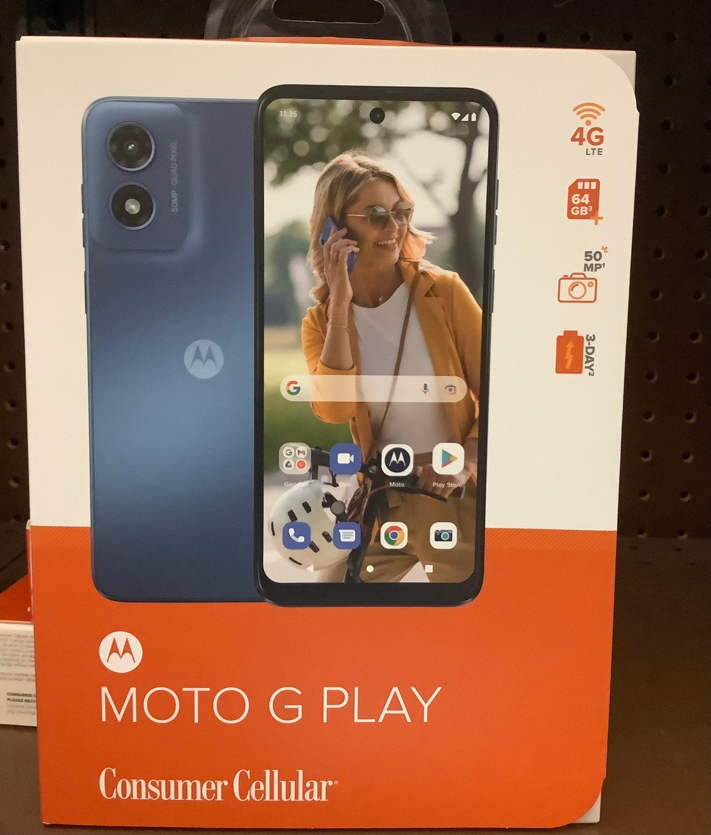 Consumer Cellular Motorola Moto G Play 2024 (64GB) - Sapphire Blue