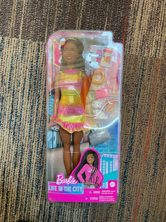 - Barbie Life in the City Barbie "Brooklyn" Roberts Doll & Accessories