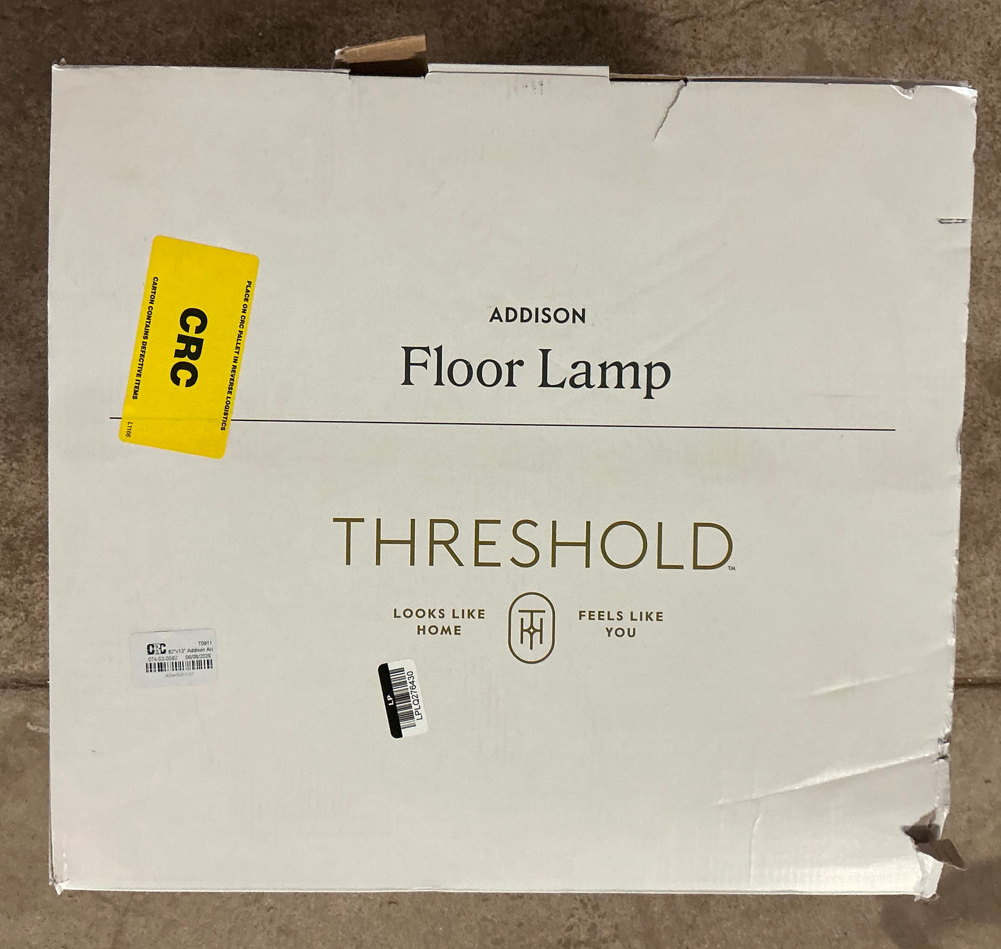 82"x13" Addison Arc Floor Lamp with Natural Rattan Shade - Curved Metal - DAMAGED BOX (see pictures) - FOR PICKUP ONLY