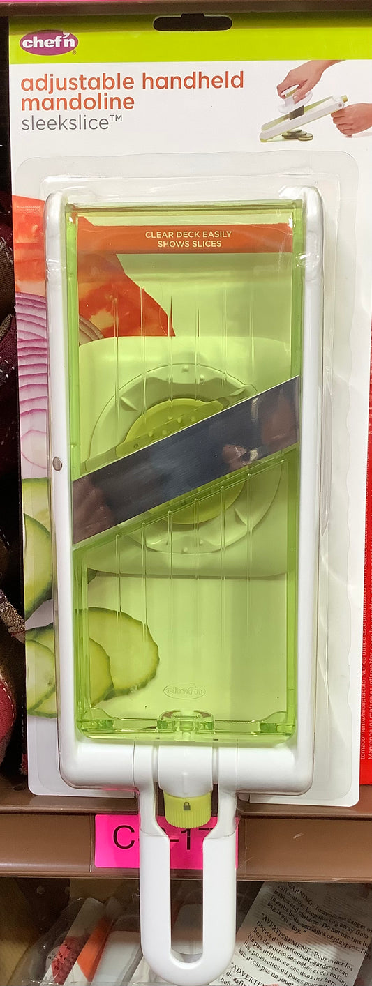 (Clearance)Chef'n SleekSlice Green/White Plastic/Stainless Steel Collapsible
Mandoline