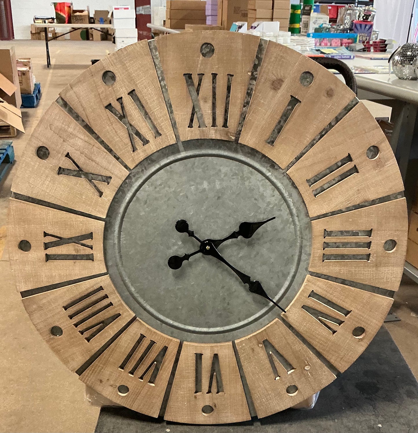 Signature Design by Ashley® Payson Wall Clock Measurements: 30.75 Width/Inches, 30.75 Height/Inches, 1 Depth/Inches
