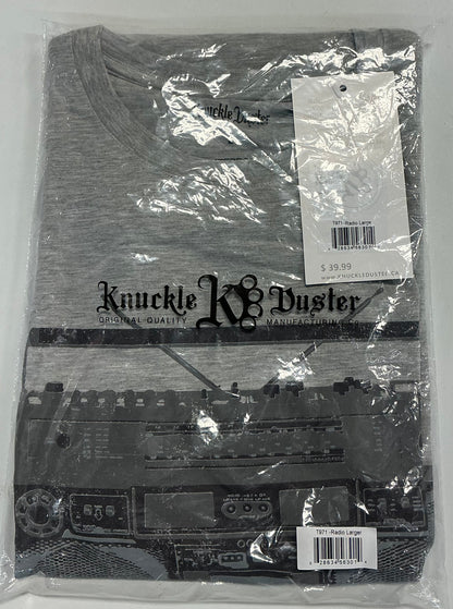 Knuckle Duster Radio T-Shirt Heather Grey,Large-Men