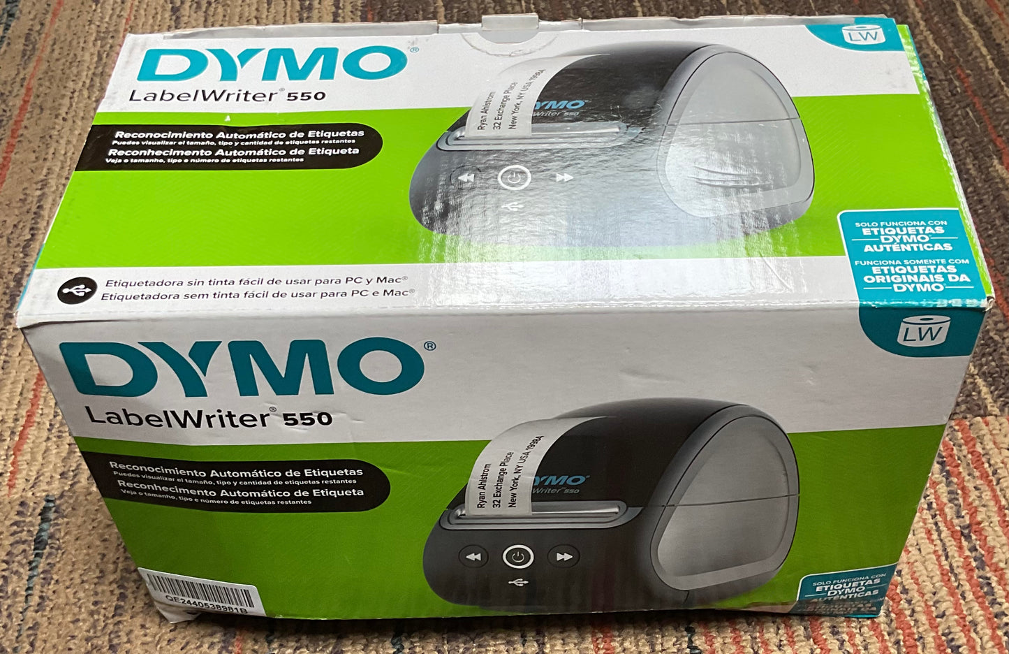 (Clearance)  DYMO Label Writer 550 Label Printer: Electric Powered Desk Tool, Black, Plastic, 1 Year Warranty, 6.3" Height, 5.51" Width