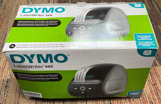 DYMO Label Writer 550 Label Printer: Electric Powered Desk Tool, Black, Plastic, 1 Year Warranty, 6.3" Height, 5.51" Width