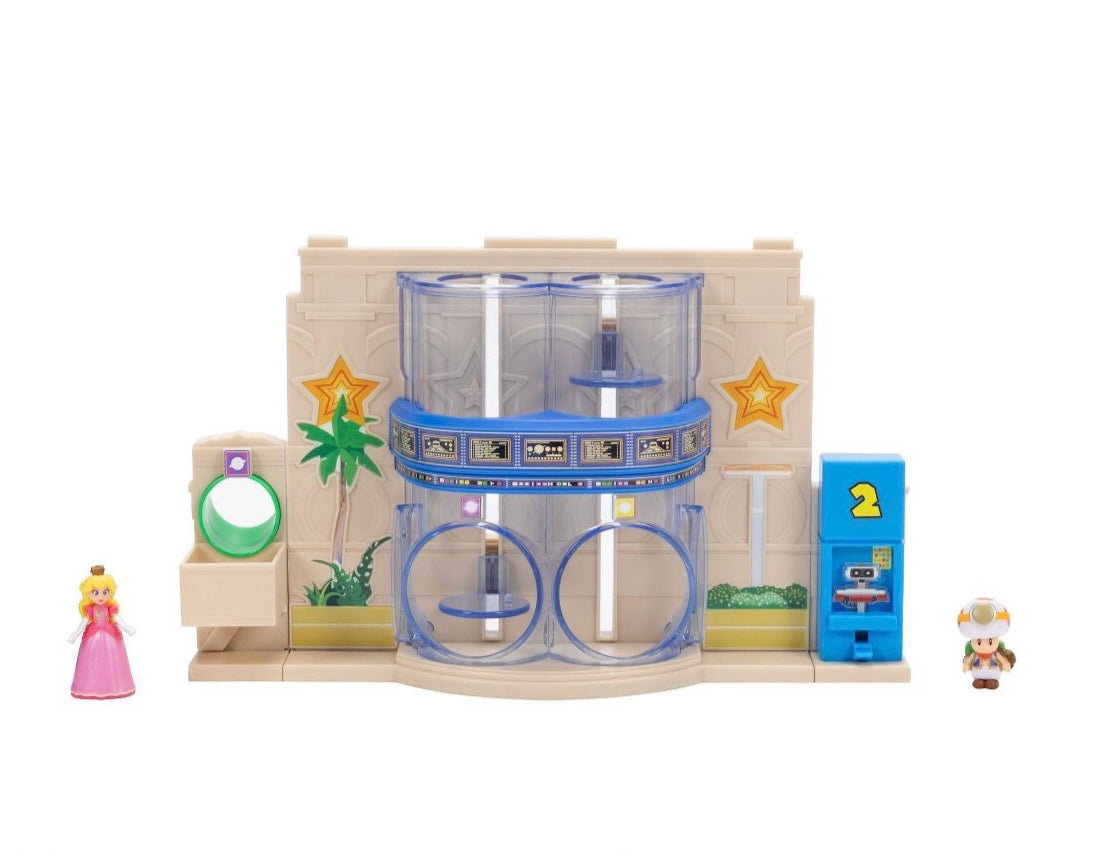 The super Mario Galaxy movie - gateway Galaxy diorama set with 1.5” Princess Peach and exclusive Captain Toad figures - DAMAGED BOX - PRODUCT IS NEW