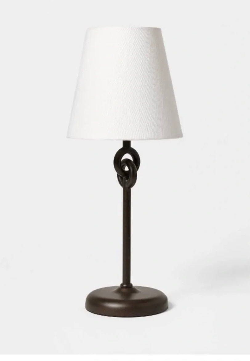 Metal ring table lamp - Black - PICK UP ONLY