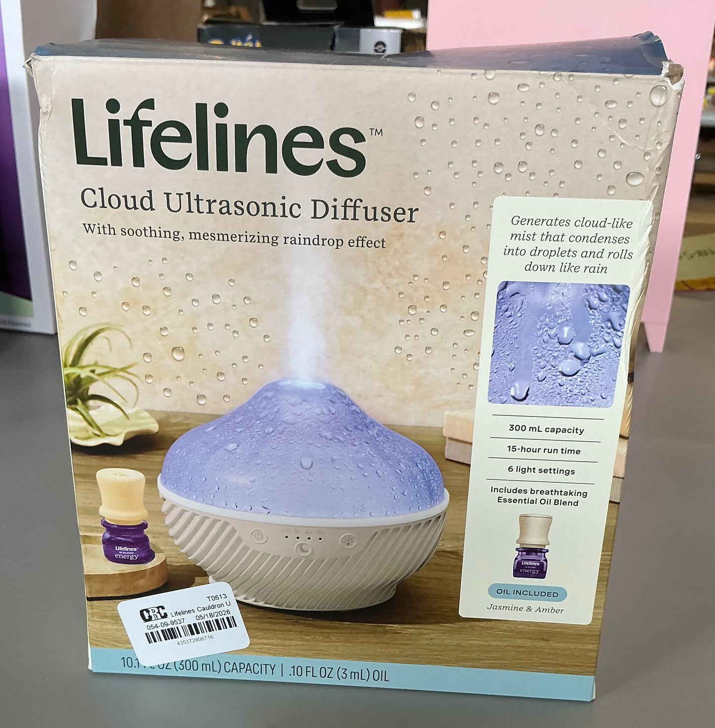 Lifelines cauldron ultrasonic diffuser - AS IS - OPEN BOX - MISSING OIL