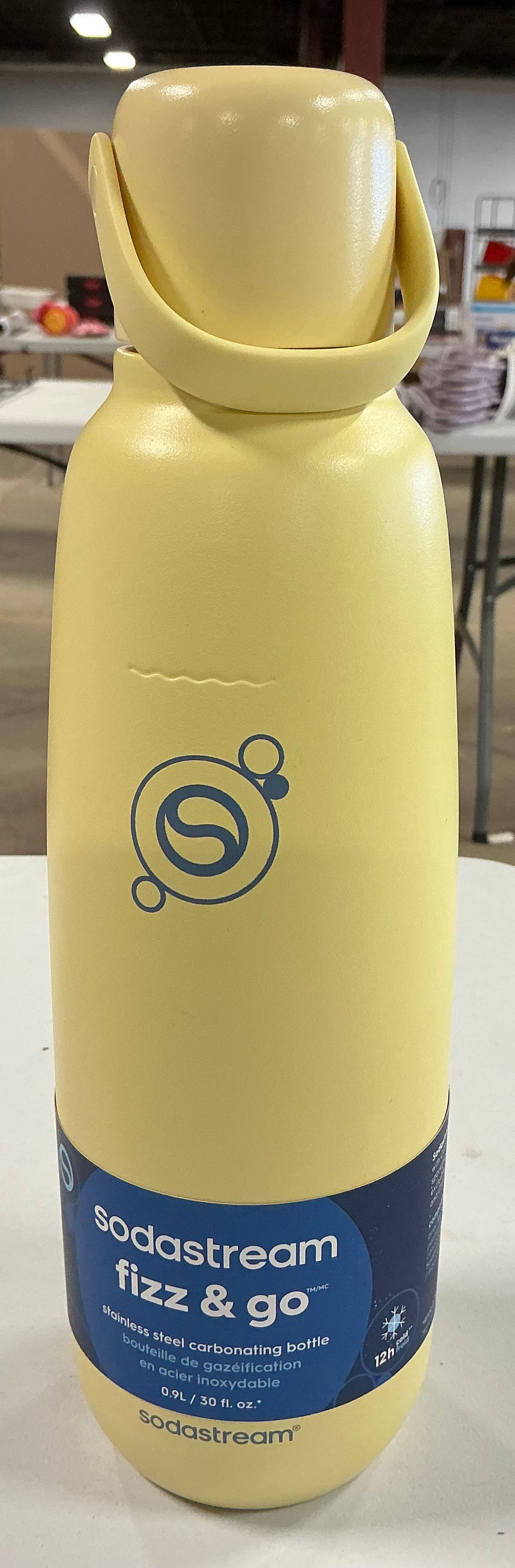 SodaStream 30.4fl oz fizz & go insulated stainless steel carbonating bottle - lemon