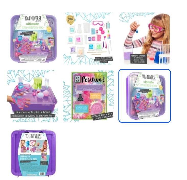 YOUniverse Ultimate Chemistry Lab set for STEM learning, designed for children ages 6 and up