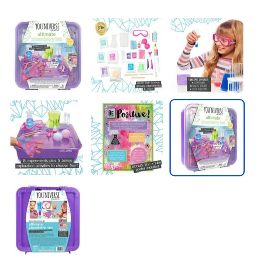 YOUniverse Ultimate Chemistry Lab set for STEM learning, designed for children ages 6 and up