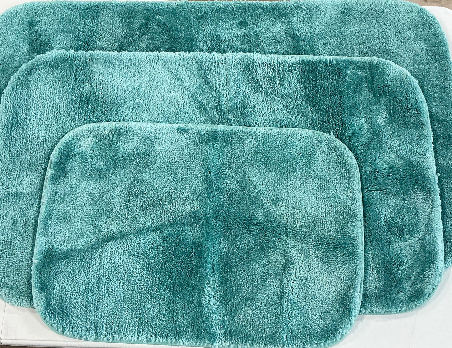 Garland Rug 3 Pieces Traditional Bath Rug Set-Included(1 17”x24” Bath Rug,1 21”x34” Bath Rug and 1 24”x40” Bath Rug)-Sea Foam Green