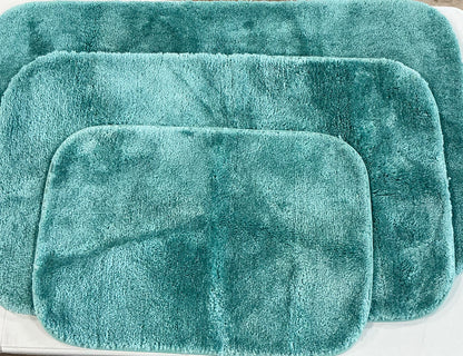 Garland Rug 3 Pieces Traditional Bath Rug Set-Included(1 17”x24” Bath Rug,1 21”x34” Bath Rug and 1 24”x40” Bath Rug)-Sea Foam Green