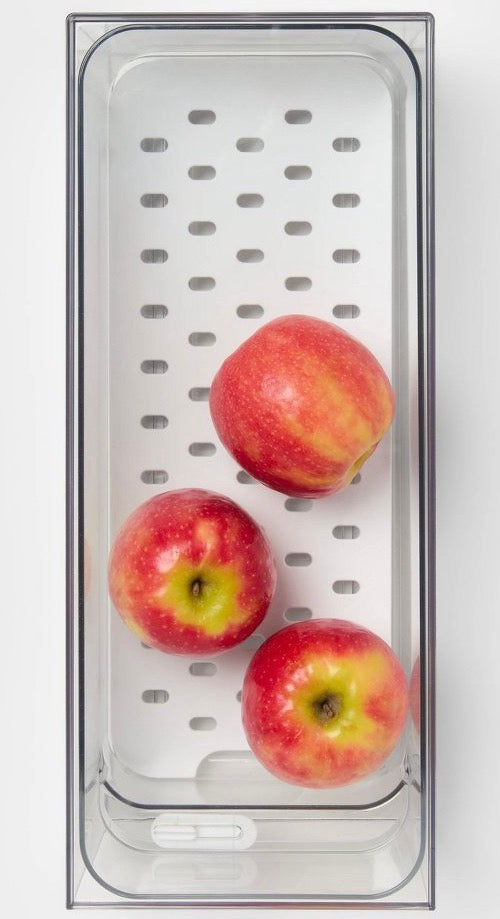 Small Ventilated fridge drawer storage