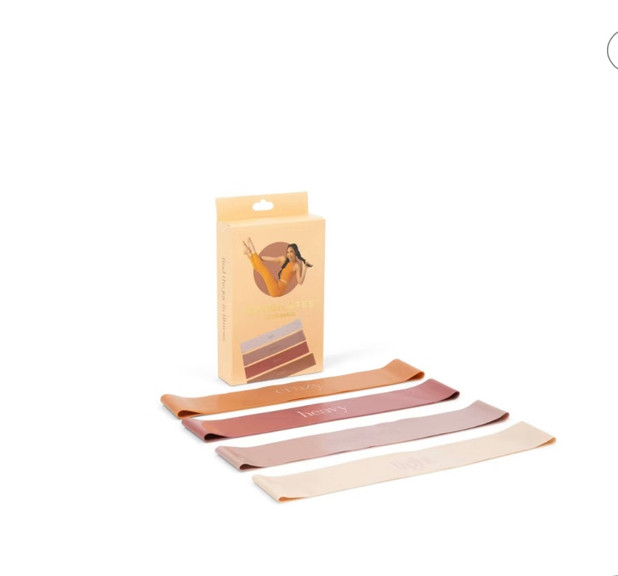 Blogilates Loop Bands - 4pk: Latex Resistance for Legs & Arms - Damaged Box (see pictures)