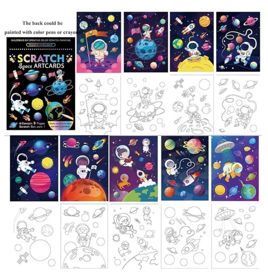 Fun Toys brand space-themed magic scratch art cards
