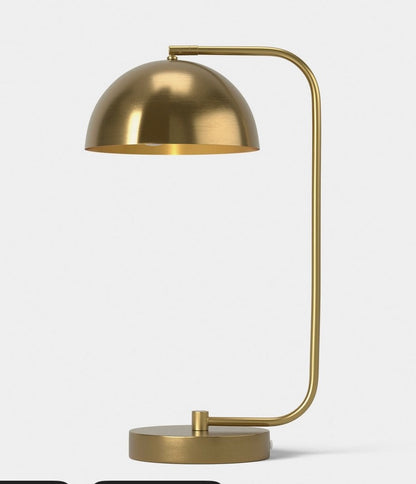 Glossy metal table lamp brass - COSMETIC FLAWS - PICK UP ONLY