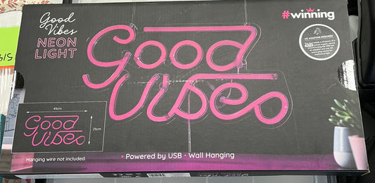 Good vibes neon light wall hanging